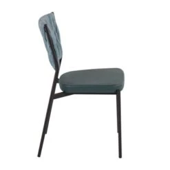 Porch & Den Randolf Braided Dining Chair - Set Of 2 - Sea Green Fabric & Green Faux Leather -Gourmet Interiors f135a708 2017 489c afee 26adf5699bc8