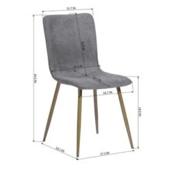 Carson Carrington Upholstered Dining Chair Golden Leg (Set Of 4) - Dark Grey 35 Carson Carrington Upholstered Dining Chair Golden Leg (Set Of 4) - Dark Grey -Gourmet Interiors f14fc626 3d6f 4ebf b109 d861121b2f03