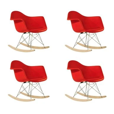 Porch & Den Old Weir Mid-Century Bucket Eiffel Style Rocking Dining Chair (Set Of 4) - Taupe 10 Porch & Den Old Weir Mid-Century Bucket Eiffel Style Rocking Dining Chair (Set Of 4) - Taupe - Image 8