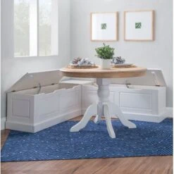 Danbury Backless Corner Breakfast Nook White -Gourmet Interiors f2835775 b737 4917 8ea4 cd081ec72bab