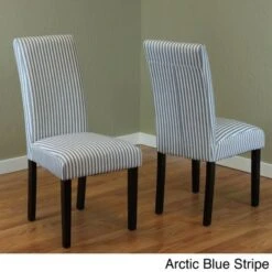 MONSOON Villa Set Of 2 Stripe Linen Dining Chairs - Villa Blue Stripe Linen Dining Chairs (Set Of 2) -Gourmet Interiors f2fbdb0f 4ccb 4281 bd9e 0801272640cb