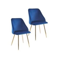 Porthos Home Pema Dining Chairs Set Of 2, Velvet, Gold Chrome Legs - Grey -Gourmet Interiors f31c031a 8ec2 4da7 ae5b 088b04b18d30