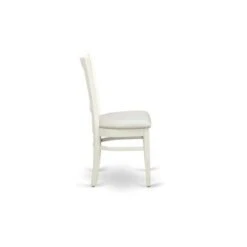 Wood Dining Table Set - A Butterfly Leaf Dining Table And Kitchen Chairs - Linen White Finish (Pieces & Seat Type Options) - DOVA5-LWH-C -Gourmet Interiors f325ed0a dcbb 4aad b7ac b2f2683e54ec