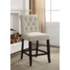 Set Of 2 Dining Chair In Beige And Antique Black - Counter Height - Counter Height - 23-28 In. -Gourmet Interiors f32cfa85 1a14 4886 89ed 564245733a44