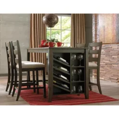 Rokane Rectangular Counter Table W/Storage -Gourmet Interiors f3412e59 6023 42ad be8f e415fd124860