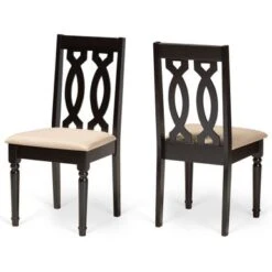 Baxton Studio Cherese Modern And Contemporary 2-PC Dining Chair Set - Beige Sand