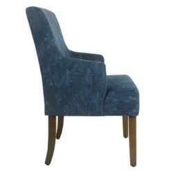 HomePop Meredith Dining Chair - Patterned Indigo - Dark Blue -Gourmet Interiors f42904c7 aead 46db ad5a 93f81aa96eb8