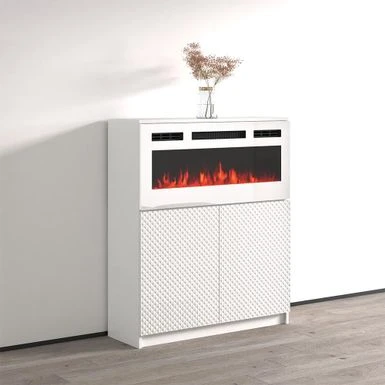 Carla 01 WH-EF Electric Fireplace Sideboard - Black 12 Carla 01 WH-EF Electric Fireplace Sideboard - Black - Image 10