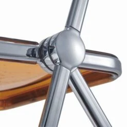 LeisureMod Lawrence Acrylic Folding Chair (Set Of 2) - 30" - Tangerine -Gourmet Interiors f5126a1a f562 4ccc 8fad d9a8e700981a