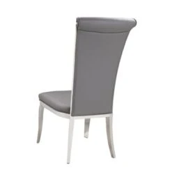 Somette Juliet Tall Rolled Back Side Chair, Set Of 2 - Grey -Gourmet Interiors f52f88e5 99f4 4458 b7b1 3296f486e271