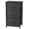Home Basics Black 3-Drawer Storage Organizer - 17.7'' X 1.8'' X 28.7'' (45 X 30 X 73 Cm) - Black -Gourmet Interiors f5bc2619 77ef 4cef b66e caae722af9d6