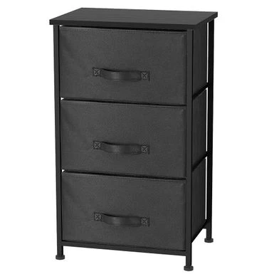 Home Basics Black 3-Drawer Storage Organizer - 17.7'' X 1.8'' X 28.7'' (45 X 30 X 73 Cm) - Black 3 Home Basics Black 3-Drawer Storage Organizer - 17.7'' X 1.8'' X 28.7'' (45 X 30 X 73 Cm) - Black