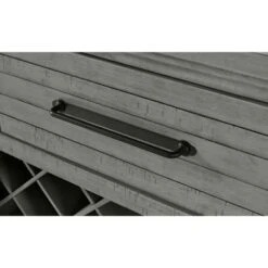 Beach House 65" Solid Wood Dove Grey Server With Wine Bottle Storage - Dove Grey -Gourmet Interiors f6d8afc1 89c5 4421 a268 42a352cf4abb
