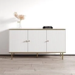 Camelia 3D 54" Sideboard - White