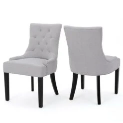 Cheney Contemporary Tufted Dining Chairs (Set Of 2) By Christopher Knight Home - 21.50" L X 25.00" W X 36.00" H - Deep Red/Dark Brown 24 Cheney Contemporary Tufted Dining Chairs (Set Of 2) By Christopher Knight Home - 21.50" L X 25.00" W X 36.00" H - Deep Red/Dark Brown -Gourmet Interiors f777d43d f310 4b5a a52a 997c526b9320
