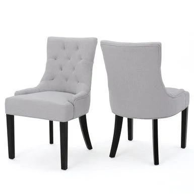 Cheney Contemporary Tufted Dining Chairs (Set Of 2) By Christopher Knight Home - 21.50" L X 25.00" W X 36.00" H - Deep Red/Dark Brown 5 Cheney Contemporary Tufted Dining Chairs (Set Of 2) By Christopher Knight Home - 21.50" L X 25.00" W X 36.00" H - Deep Red/Dark Brown - Image 3