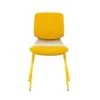 Big Backrest Metal Foot Polyester Upholstered Seat Comfortable Design Style Dining Chair(2 Pieces) - Yellow 2 Big Backrest Metal Foot Polyester Upholstered Seat Comfortable Design Style Dining Chair(2 Pieces) - Yellow -Gourmet Interiors f7df7ada dddd 42f1 b063 b2ac23b778cc