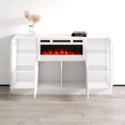 Diuna WH-EF Fireplace Sideboard - Black -Gourmet Interiors f8aa42e9 be5c 473f adb4 73f4bfddb927