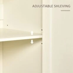 HOMCOM Rolling Kitchen Island Cart, Portable Serving Trolley Table With Drawer, Adjustable Shelf And 2 Towel Racks - Grey -Gourmet Interiors f95463da bc6a 42c0 bca8 b3a24bfdc48d