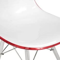 LeisureMod Dover Acrylic Transparent Dining Chair (Set Of 4) - White Red -Gourmet Interiors f978fe5a c506 48e0 8213 f72f87c0a910