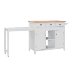 Copper Grove Pawnee Kitchen Cart - White -Gourmet Interiors f9aa0df4 3a58 413f ba97 4d1da4a2c810