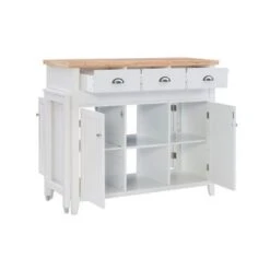 Copper Grove Pawnee Kitchen Cart - White -Gourmet Interiors f9e7269f 7079 4d25 a434 076b3f246127