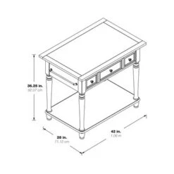 Nottingham Kitchen Island - Stationary - Antique White -Gourmet Interiors fa66036a ddda 4e02 bd5d 6c152359c725