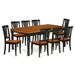 Kitchen Table Set - One Dover Dining Table And Kitchen Chairs - Black And Cherry Finish (Pieces & Seat Type Options) - DOAV9-BCH-W -Gourmet Interiors fa669180 19a9 4bed b206 9d05a46c68d7