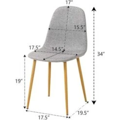 Sicotas 4 Piece Dining Chairs Set For Kitchen Living Room - Grey/Black -Gourmet Interiors fb1a1bc9 eb5d 41b4 9cc0 967f96f389f5