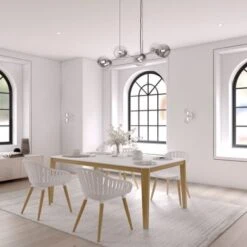 Midtown Concept Indoor 5pc Petheer Dining Set - Black Table And Grey Chairs With Aluminum Legs -Gourmet Interiors fb3197e7 e1e4 4c3e be84 ef4e0424b51e