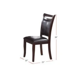 Dark Espresso Upholstered Dining Chairs, Set Of 2 - Counter Height -Gourmet Interiors fcbd03cd 35e7 4844 80cf ce443073d8d9