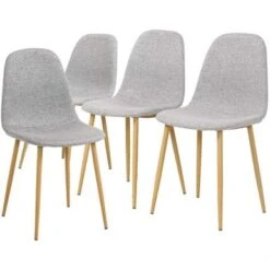 Sicotas 4 Piece Dining Chairs Set For Kitchen Living Room - Grey/Black -Gourmet Interiors fd5f3aeb 89d8 4683 b531 81f2f24df1e5