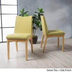 Dimitri Mid-Century Fabric Dining Chair (Set Of 2) By Christopher Knight Home - Mint With Walnut -Gourmet Interiors fdc21695 49e1 4918 a4ab cd046be13f80