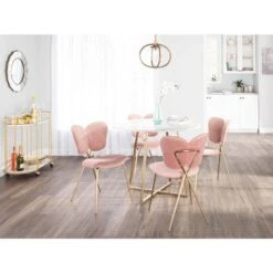 Madeline Chair In Velvet & Gold Metal - Set Of 2 - N/A - Blush Pink -Gourmet Interiors fdd41c51 0296 4350 890c 17968866dddd