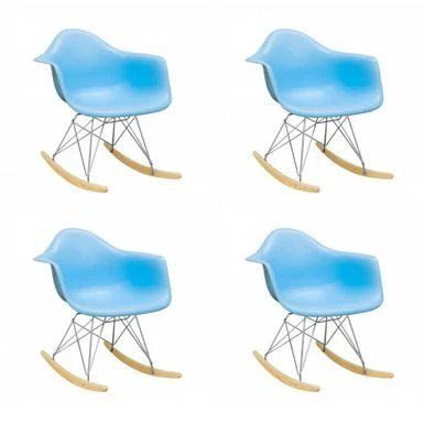 Porch & Den Old Weir Mid-Century Bucket Eiffel Style Rocking Dining Chair (Set Of 4) - Taupe 7 Porch & Den Old Weir Mid-Century Bucket Eiffel Style Rocking Dining Chair (Set Of 4) - Taupe - Image 5