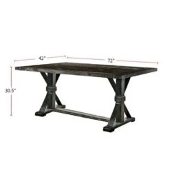 Metal And Wood Dining Table In Antique Black - Rectangular - Antique Black -Gourmet Interiors fe5b52ac 5fab 456f ab05 7d445ded6b47