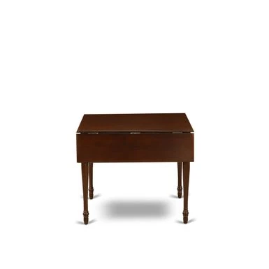 Wooden Dining Table And Chocolate Linen Fabric Upholstery Seat Kitchen Dining Chairs - Mahogany Finish (Pieces Option) - MZNO3-MAH-C 11 Wooden Dining Table And Chocolate Linen Fabric Upholstery Seat Kitchen Dining Chairs - Mahogany Finish (Pieces Option) - MZNO3-MAH-C - Image 10