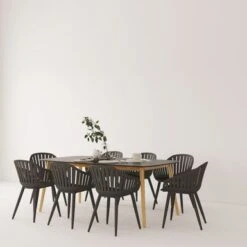 Midtown Concept Petri Indoor Black Or White Dining Set - 7 Piece - White Set -Gourmet Interiors ff3b9033 796d 45a3 b966 699e032e0743