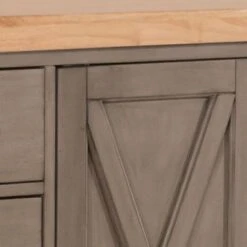 Hillsdale Brigham Kitchen Island In Gray With Wood Top - 36.25H X 48W X 18D - Portable 17 Hillsdale Brigham Kitchen Island In Gray With Wood Top - 36.25H X 48W X 18D - Portable -Gourmet Interiors ff7b39c9 4593 43dd 9278 4ebe491273e4