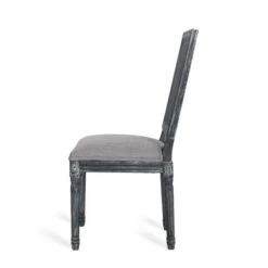 Regina French Country Wood And Cane Upholstered Dining Chair (Set Of 6) By Christopher Knight Home - Black + Gray -Gourmet Interiors ff95d7bf e5a3 4d20 8a43 15b75601f7e9