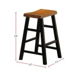 5 Piece Square Counter Height Dining Set - Oak And Black -Gourmet Interiors ffd084ef e6d2 4dc1 a913 af9668f3fa52